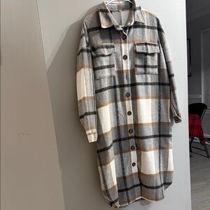 Plaid Longline Coat